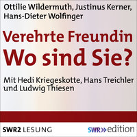 Verehrte Freundin! Wo sind Sie?: Ottilie Wildermuth und Justinus Kerner - Justinus Kerner, Ottilie Wildermuth, Hans-Dieter Wolfinger