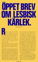 Öppet brev om lesbisk kärlek - Kri Bohm