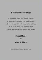 5 Christmas Songs - Sheet Music for Viola & Piano - Viktor Dick