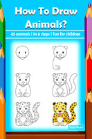 How To Draw Animals?: 45 animals | in 6 steps | fun for children - Suzy Makó