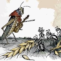 The Grasshopper and the Ants - Hugh Fraser, Aesop