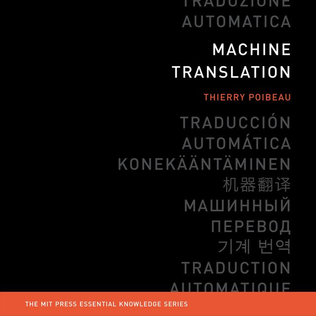 Machine Translation
                    Thierry Poibeau