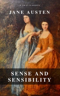 Image result for sense and sensibility.  One woman has a book on her lap and is looking directly at the viewer.  The other is looking unconvincingly into space.